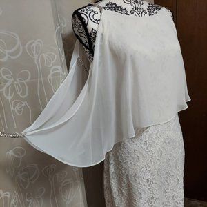 White Evening/Wedding Dress Size 8